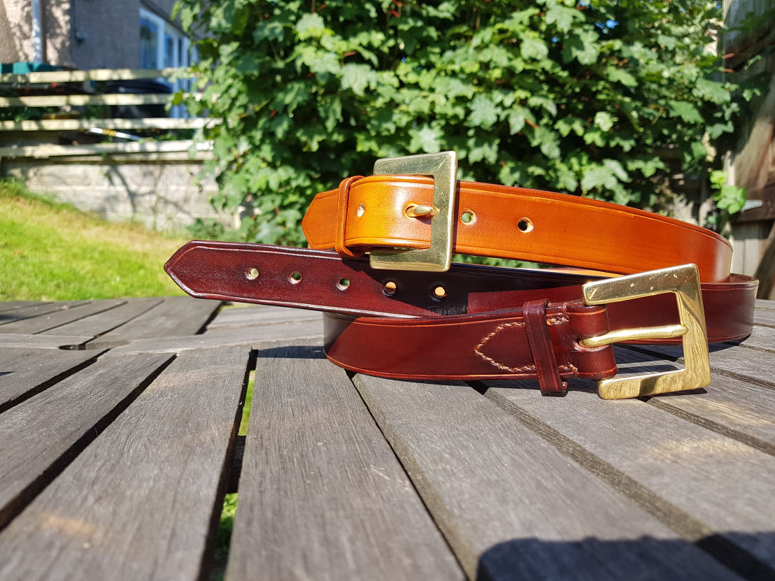 Belts (English bridle, and mahogany)