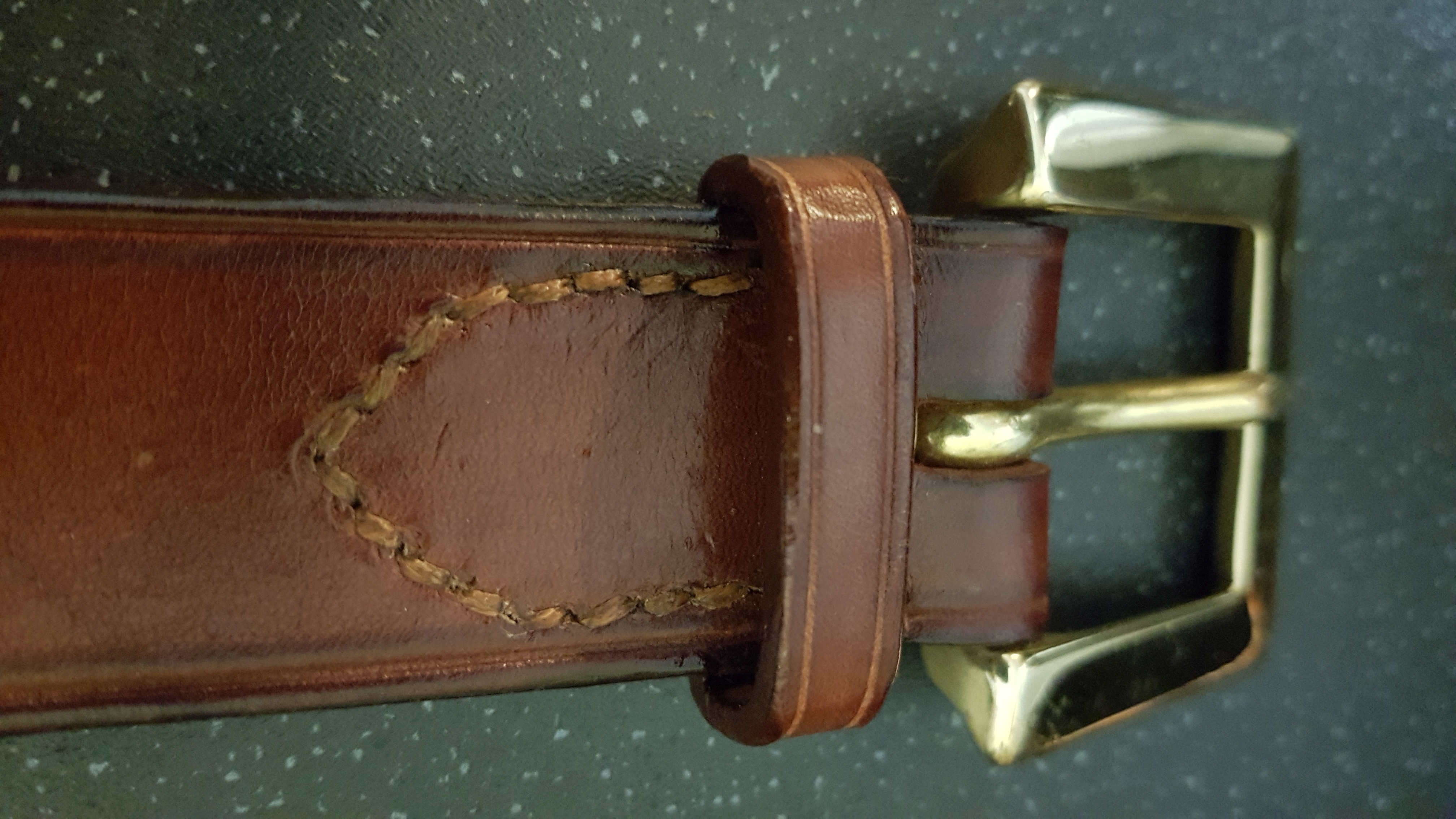 Custom length belt, mahogany 